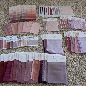 Huge collection of fabric swatches for bridesmaid weddings